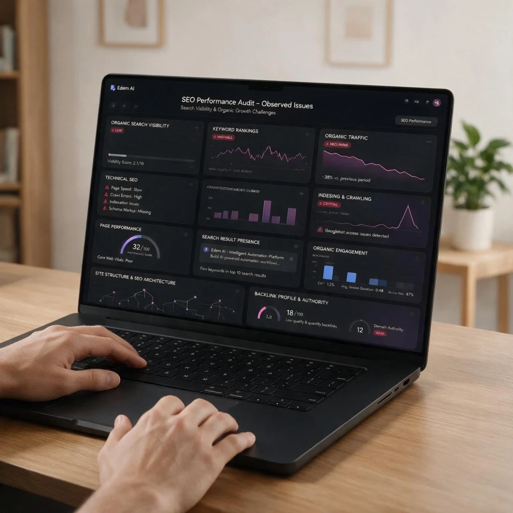Strengthen Edem AI’s Search Visibility-Observed Issues